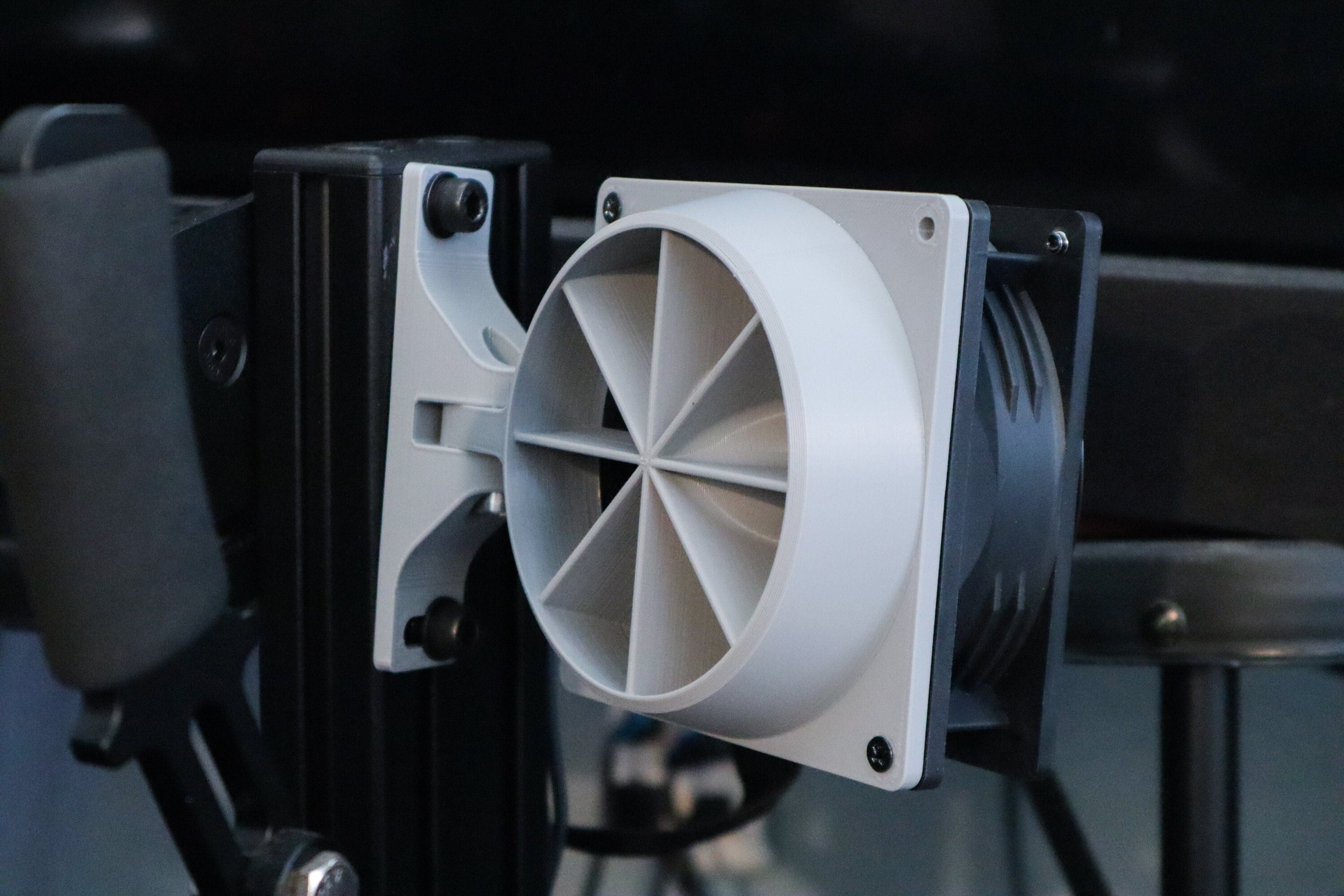 Adjustable 140mm Fan Shroud + Mount for SIM Racing Aluminum Profile Ri ...