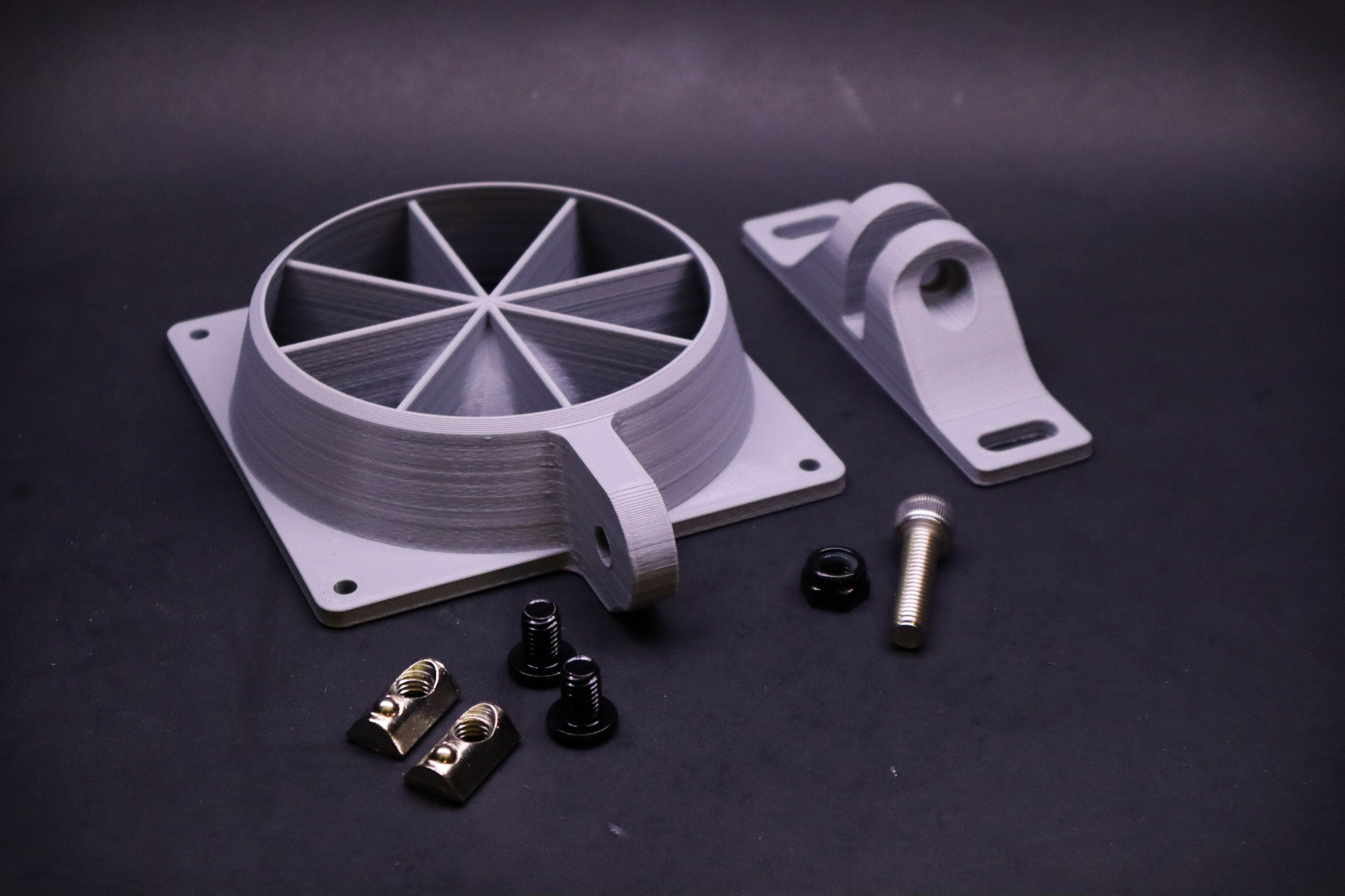 Adjustable 120mm Fan Shroud + Mount for SIM Racing Aluminum Profile Ri ...