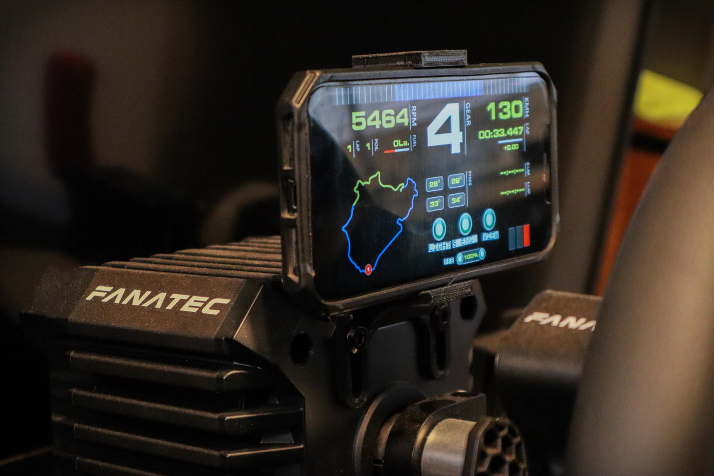 Fanatec Spring Loaded Phone Mount Holder | Fanatec CSL DD | DD Pro | Podium | Sim Racing Accessories Mods Upgrades