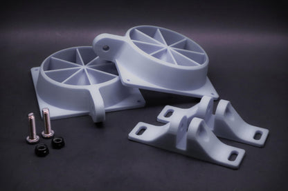 Dual 120mm Fan Mounting Kit + Hardware | Wind Simulator Kit | Sim Racing Cockpit | 8020 T-Slot Mount | SIM Racing Accessories | Flight Sim