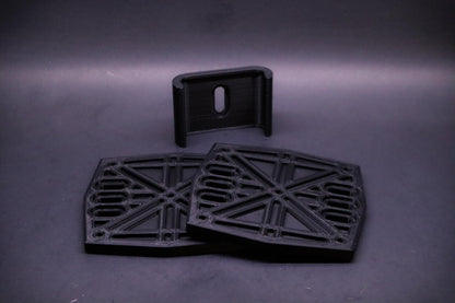 Dual Bass Shaker Mounting Kit + Mini USB Amp Mount | Dayton Audio BST-1 | 8020 T-Slot Cockpit | Sim Racing Accessories | Flight Simulator